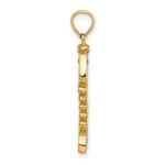 14k 3-D  Blue Enamel Fish Bone Charm - Image 2