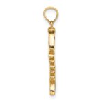 14k 3-D  Green Enamel Fish Bone Charm - Image 2