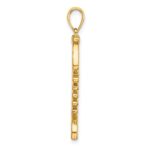 14k 3-D  Green Enamel Fish Bone Charm - Image 2