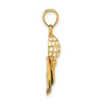 14K Multi-color Enamel 2-D Golf Ball Charm - Image 2