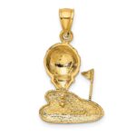 14K Multi-color Enamel 2-D Golf Ball Charm - Image 4