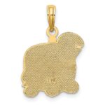 14K Brown, Tan and Black Enamel Cartoon Turtle Charm - Image 4
