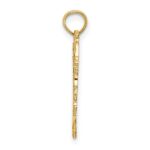 14K Cut-Out Floral Border Heart Charm - Image 2