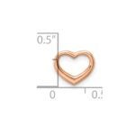 14K Rose Polished Floating Heart Chain Slide - Image 3
