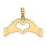 14K Hands Forming a Heart Charm