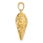 14K Polished 3-D Diamond-cut Filigree Puffed Heart Charm - Image 2