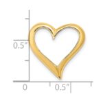 14K Large Floating Heart Chain Slide - Image 3
