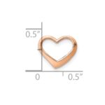 14K Rose Polished Floating Heart Chain Slide - Image 3