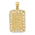 14K Queen of Hearts Playing Card Charm - Image 4