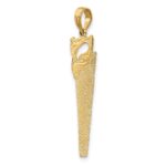 14K 3-D Flat Hand Saw Charm - Image 5