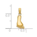 14K Polished Foot Charm - Image 3