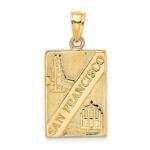 14K SAN FRANCISCO Reversible with CALIFORNIA on Back Charm