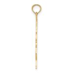 14K Polished Textured Upright Bass Charm - Image 2
