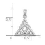 14k White Gold Celtic Trinity Knot Charm - Image 3