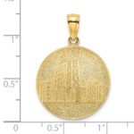 14K CHICAGO Skyline On Round Disc Charm - Image 3