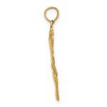 14K Polished Double Vertical Feet Charm - Image 2
