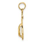 14K Single Polished Strap Flip-Flop Charm - Image 2