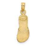14K Single Polished Strap Flip-Flop Charm - Image 4
