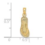 14K Single Polished Strap Flip-Flop Charm - Image 3