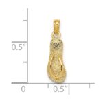 14K Single Polished Strap Flip-Flop Charm - Image 3