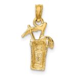 14K Cocktail Drink with Umbrella Charm - Image 4