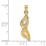14K 3-D Beveled Masquerade Mask Charm - Image 3