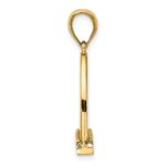 14K 3-D Polished Large Horse Stirrup Charm - Image 2