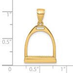 14K 3-D Polished Large Horse Stirrup Charm - Image 3
