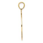 14K Retro Daisy In Round Frame Charm - Image 2