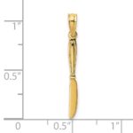 14K 3-D Polished Table Knife Charm - Image 3