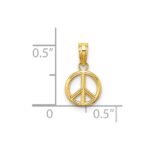 14K 3-D Peace Symbol Charm - Image 3