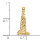 14K Small Lighthouse with Building Charm - Image 3