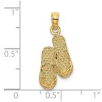 14K ANTIGUA W.I. Double Flip-Flop Charm - Image 3