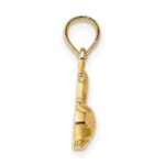 14K 2-D Polished I HEART Whale Charm - Image 2
