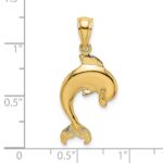 14K Polished Jumping Dolphin Charm - Image 3
