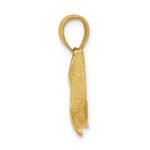 14K 2-D Textured Dolphin Jumping Charm - Image 2