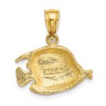 14K 2-D Polished Textured Bannerfish Charm - Image 4