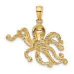 14K Textured Octopus Charm - Image 4