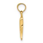 14K Polished Small Whale Tail Charm - Image 2