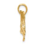 14K Large 2-D Textured Marlin Fish Charm - Image 2