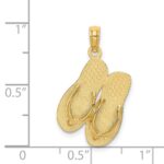 14K 3-D Large SEA ISLE Double Flip-flop Charm - Image 3