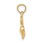 14K 3-D Polished Mini Three Blade Propeller Charm - Image 2