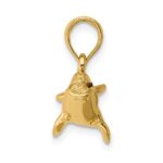 14K 3-D Polished Bowhead Whale Charm - Image 2
