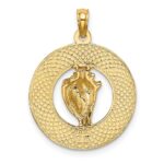 14K SANIBEL with Conch Shell Circle Charm - Image 3