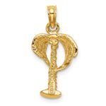 14K 2-D Palm Tree with Coconuts Charm - Image 4