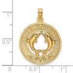 14K OCEAN CITY with Dolphins Charm - Image 3