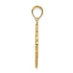 14K JAMAICA Palm Tree Circle Charm - Image 2