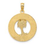 14K FLORIDA with Palm Tree Circle Charm - Image 4