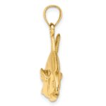 14K 3-D Polished Pompano Fish Charm - Image 2