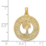 14K CHARLESTON Palm Tree Charm - Image 3